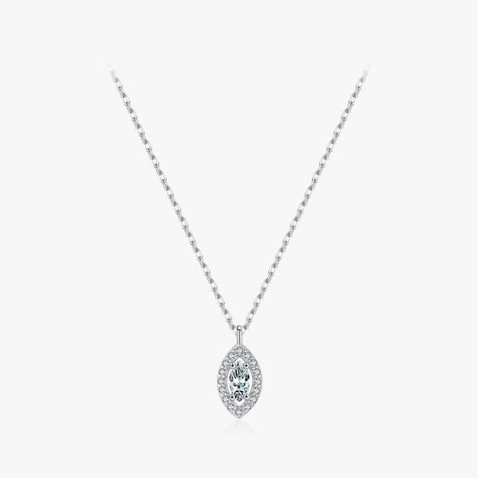 1 Piece 925 Sterling Silver Eye Zircon 14K Gold Plated Women's Cable Chain Pendant Necklace